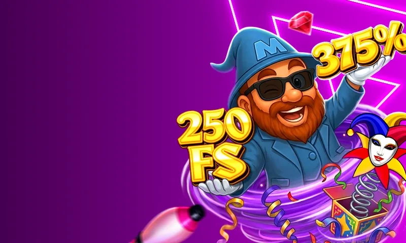 Magic365 Casino lobby with slots and live casino